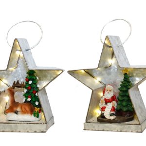 Zinc Star Scene with light