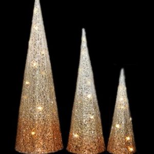 Gold Gradient 3 Concials with lights