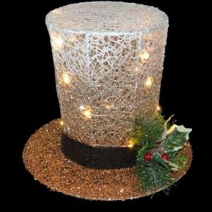 Gold Gradient Top Hat with Lights