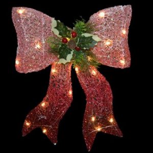 Red Gradient small bows with lights