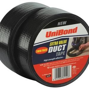 Unibond Silver Duct Tape 50mm x 50M Twin Pack