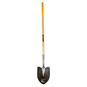 True Temper Round Pointed Shovel with Long Wooden Handle